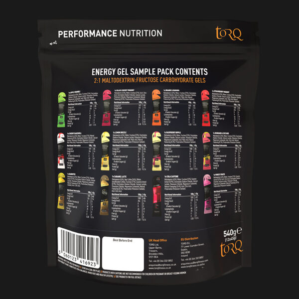 TORQ 12 Energy Gel Sample Pack - Image 2
