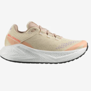 Salomon Aero glide 3 running shoe shortbread white and coral