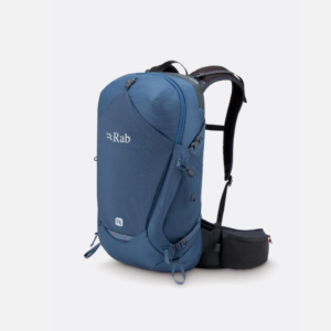 Rab Protium 27 Litre medium sized hiking day pack. Tempest Blue