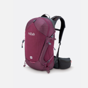 Rab protium ND18 Litre day pack Mulberry. Small pack for lightweight adventures for smaller people