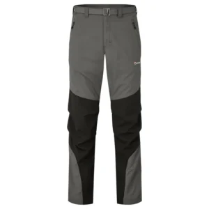 Hardwearing grey and black mens hiking trousers from Montane.